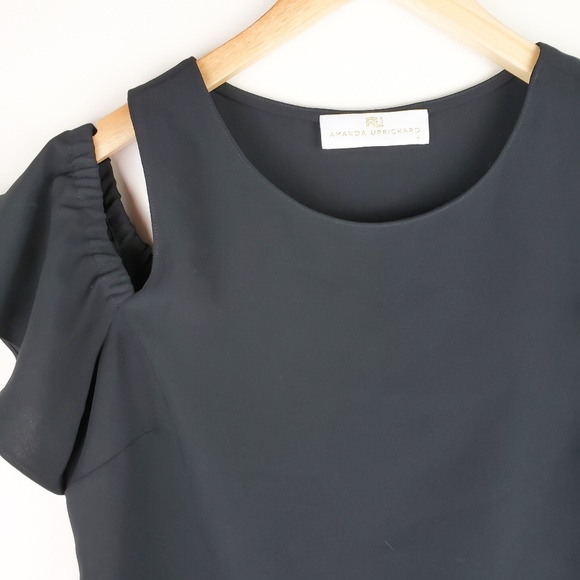 Amanda UpRichard Bali Tank Black Cold Shoulder - Picture 2 of 5